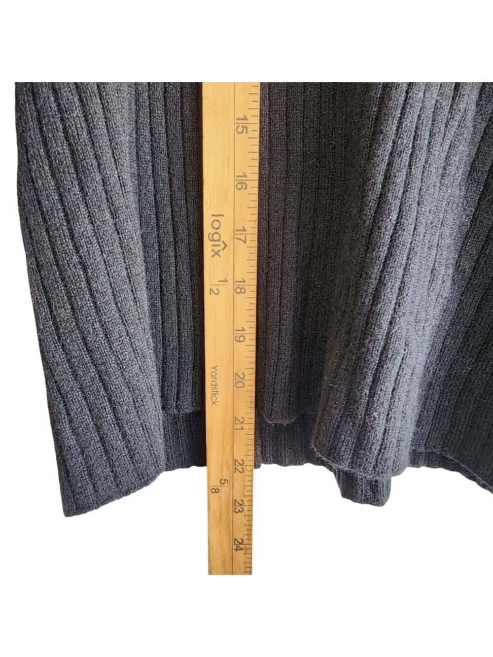Eileen Fisher Italian Cashmere Ribbed V-Neck Sweater Black Size XS Romania New - Picture 6 of 6